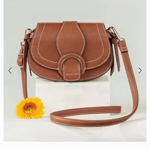 Rachel Zoe Curateur Edessi Crossbody SADDLE Brown Belt Bum Bag Purse Vegan NWT